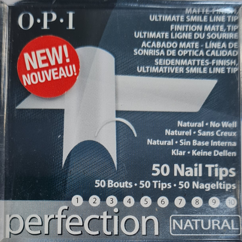 OPI NAIL TIPS - PERFECTION NATURAL - No-well - Size 1 - 50 tips